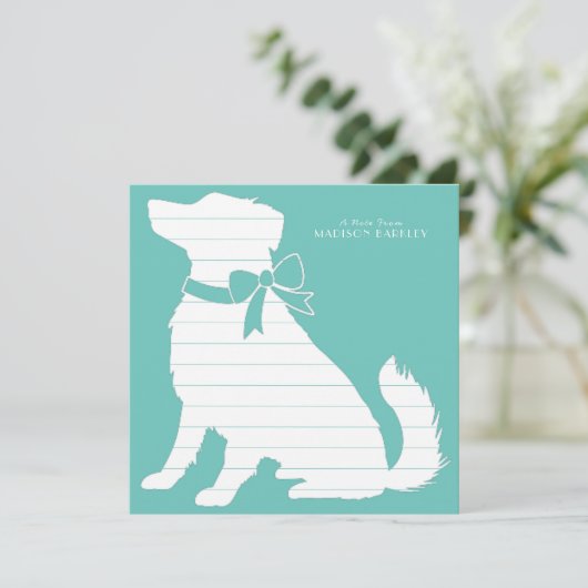 Australian Shepherd Dog Puppy Bedankkaart (Staand voorkant)