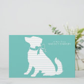 Australian Shepherd Dog Puppy Briefpapier (Staand voorkant)