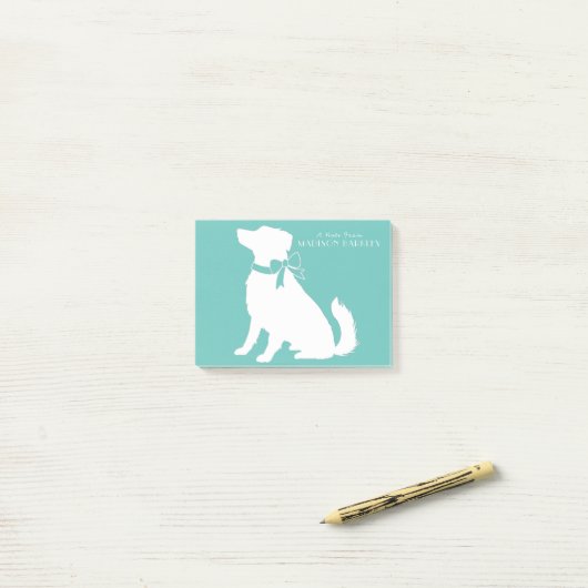 Australian Shepherd Dog Puppy Post-it® Notes (Op bureau)