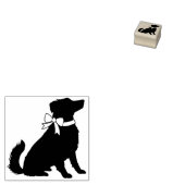 Australian Shepherd Dog Puppy Rubberstempel (Gestempeld)