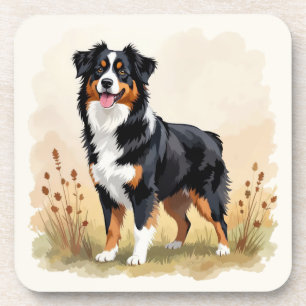 Australian Shepherd Dog Red Merle Aussie Bier Onderzetter