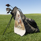 Australian Shepherd Dog Red Merle Aussie Golfhanddoek (Groen)