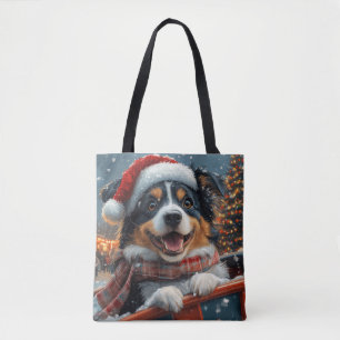 Australian Shepherd Dog Roller Onderzetter Kerst Draagtas