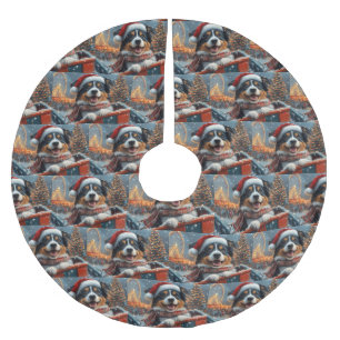 Australian Shepherd Dog Roller Onderzetter Kerst Kerstboom Rok
