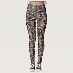 Australian Shepherd Dog Roller Onderzetter Kerst Leggings