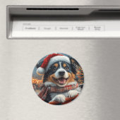 Australian Shepherd Dog Roller Onderzetter Kerst Magneet (Insitu (Vaatwasser))