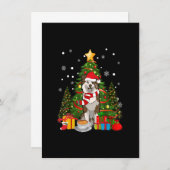 Australian Shepherd Dog Santa Hat Kerstkoffie Kaart (Voorkant / Achterkant)