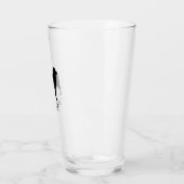 Australian Shepherd Dog Silhouette gepersonaliseer Glas (Links)