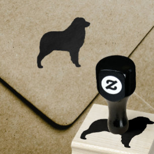 Australian Shepherd Dog Silhouette Rubber Stamp Rubberstempel