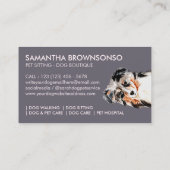 Australian Shepherd Dog Visitekaartje (Achterkant)