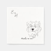 Australian Shepherd Dog Wedding Cocktail Napkins Servet (Voorkant)