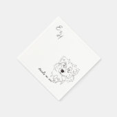 Australian Shepherd Dog Wedding Cocktail Napkins Servet (Hoek)