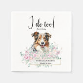 Australian Shepherd Dog Wedding Cocktail Napkins Servet (Voorkant)