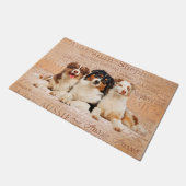 Australian Shepherd dogs op Word Cloud 1 Deurmat (Schuin)