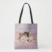 Australian Shepherd dogs op Word Cloud 2 Draagtas (Voorkant)