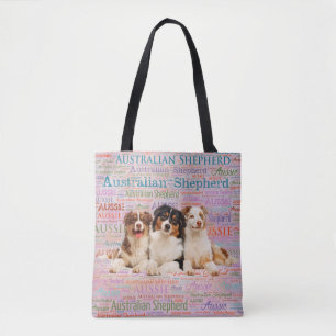 Australian Shepherd dogs op Word Cloud 2 Draagtas