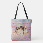 Australian Shepherd dogs op Word Cloud 2 Draagtas (Achterkant)
