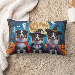 Australian Shepherd Dogs Pumpkin Halloween Grappig Kussen