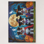 Australian Shepherd Dogs Pumpkin Halloween Grappig Legpuzzel (Verticaal)