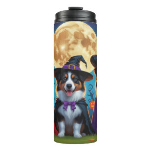 Australian Shepherd Dogs Pumpkin Halloween Grappig Thermosbeker