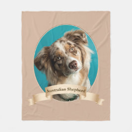 Australian Shepherd Fleece Blanket Deken