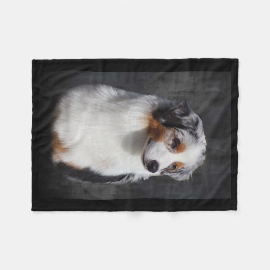Australian Shepherd Fleece Deken (Voorkant (Horizontaal))