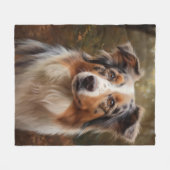 Australian Shepherd Fleece Deken (Voorkant (Horizontaal))