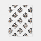 Australian Shepherd Fleece Deken (Voorkant)