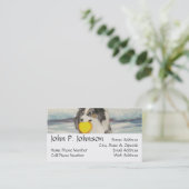 Australian Shepherd Frisbee Dog Visitekaartje (Staand voorkant)