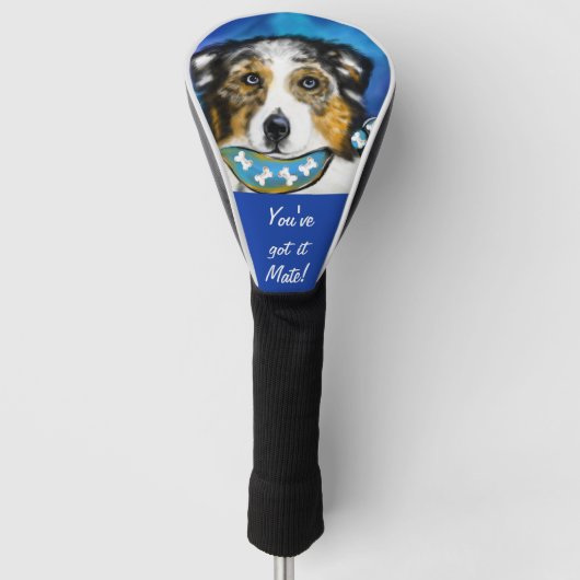 AUSTRALIAN SHEPHERD GOLFHEADCOVER (Voorkant)
