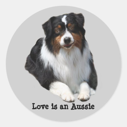 Australian Shepherd Guardian Sticker (Voorkant)