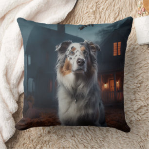 Australian Shepherd Halloween Scary Kussen