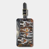 Australian Shepherd Halloween Spooky Bagagelabel (Voorkant verticaal)
