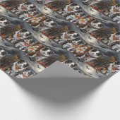 Australian Shepherd Halloween Spooky Cadeaupapier (Hoek)