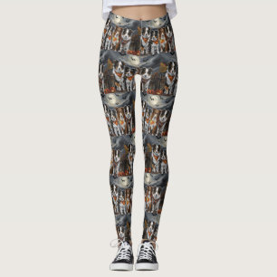 Australian Shepherd Halloween Spooky Leggings