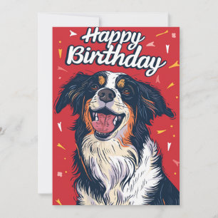 Australian Shepherd Happy Birthday Feestdagenkaart