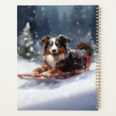 Australian Shepherd hiver neige de Noël (Dos)
