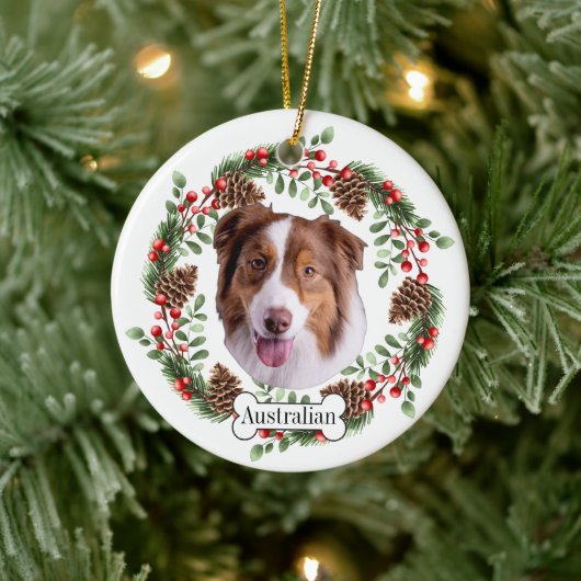 Australian Shepherd hond Gepersonaliseerd Ornament (Boom)