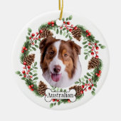 Australian Shepherd hond Gepersonaliseerd Ornament (Voorkant)