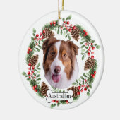 Australian Shepherd hond Gepersonaliseerd Ornament (Links)