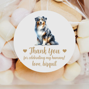 Australian Shepherd Hond Trouw Favor Stickers