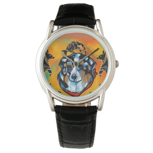 AUSTRALIAN SHEPHERD  HORLOGE (Voorkant)