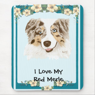 Australian Shepherd - Ik hou van mijn Rode Merle Muismat