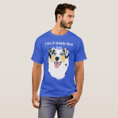 Australian Shepherd "I'ma Wiggle-Butt Dad" T-shirt (Voorkant volledig)