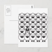 Australian Shepherd in the Sheep Briefkaart (Voorkant / Achterkant)