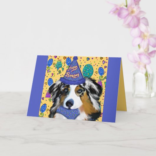 AUSTRALIAN SHEPHERD KAART (Orchidee)