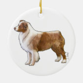 Australian Shepherd Keramisch Ornament (Achterkant)