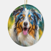 Australian Shepherd Keramisch Ornament (Links)