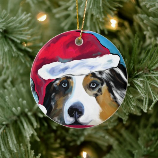 Australian Shepherd Keramisch Ornament (Boom)