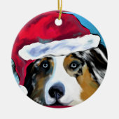 Australian Shepherd Keramisch Ornament (Voorkant)